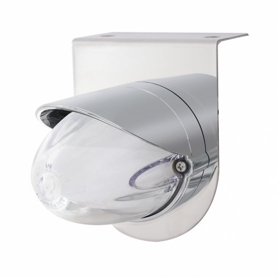 SS Bracket With 9 LED Dual Function GloLight Watermelon Grakon 1000 Light & Visor -Amber LED/ Clear Lens