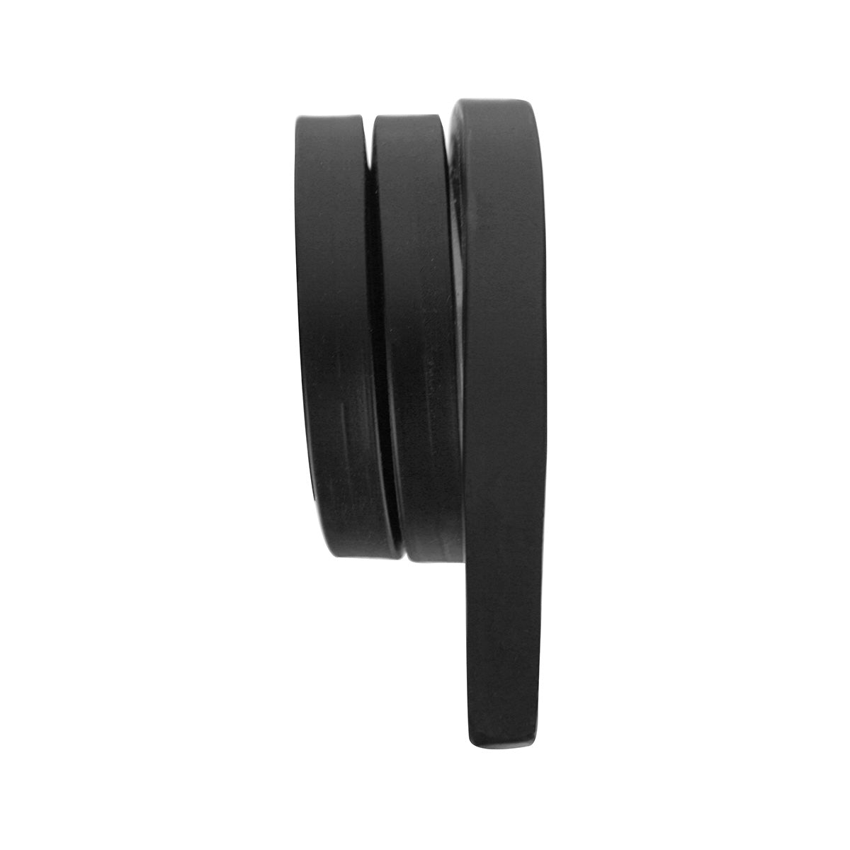 Black Straight Mud Flap Hangers - 2 Coils (Pair)
