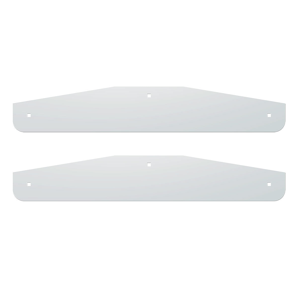 24" X 4" Stainless Steel Bottom Mud Flap Plate - Bolt Thru (Cbox/Pair)