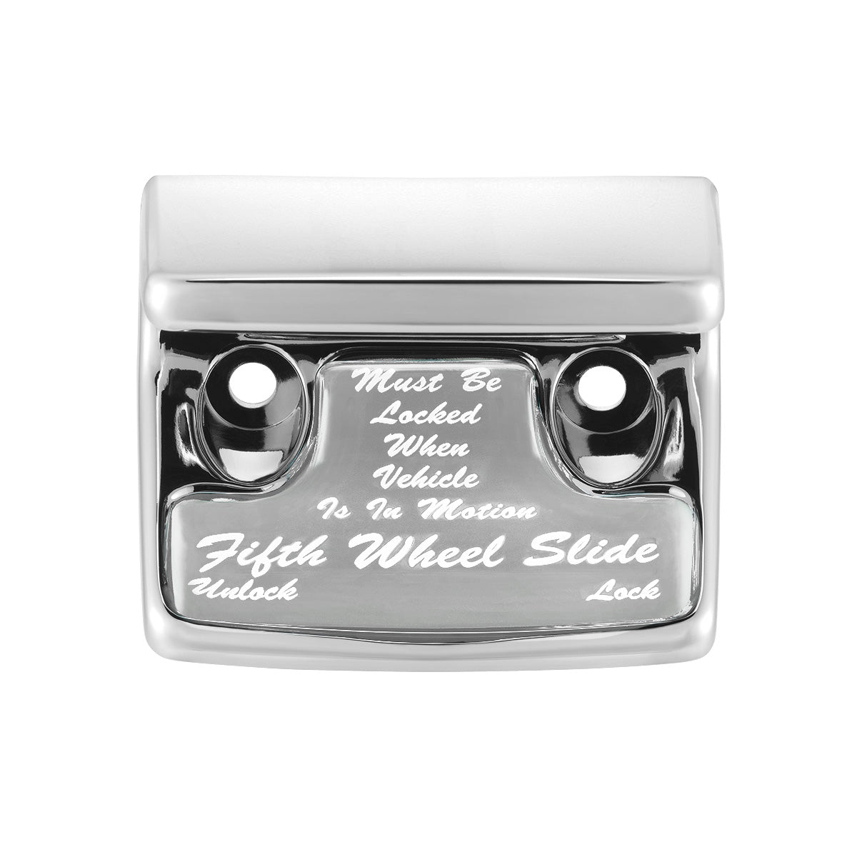 Chrome Plastic Fifth Wheel Switch Guard With Glossy Sticker For 1990-2010 Freightliner Classic- Silver Sticker