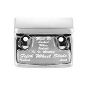 Chrome Plastic Fifth Wheel Switch Guard With Glossy Sticker For 1990-2010 Freightliner Classic- Silver Sticker