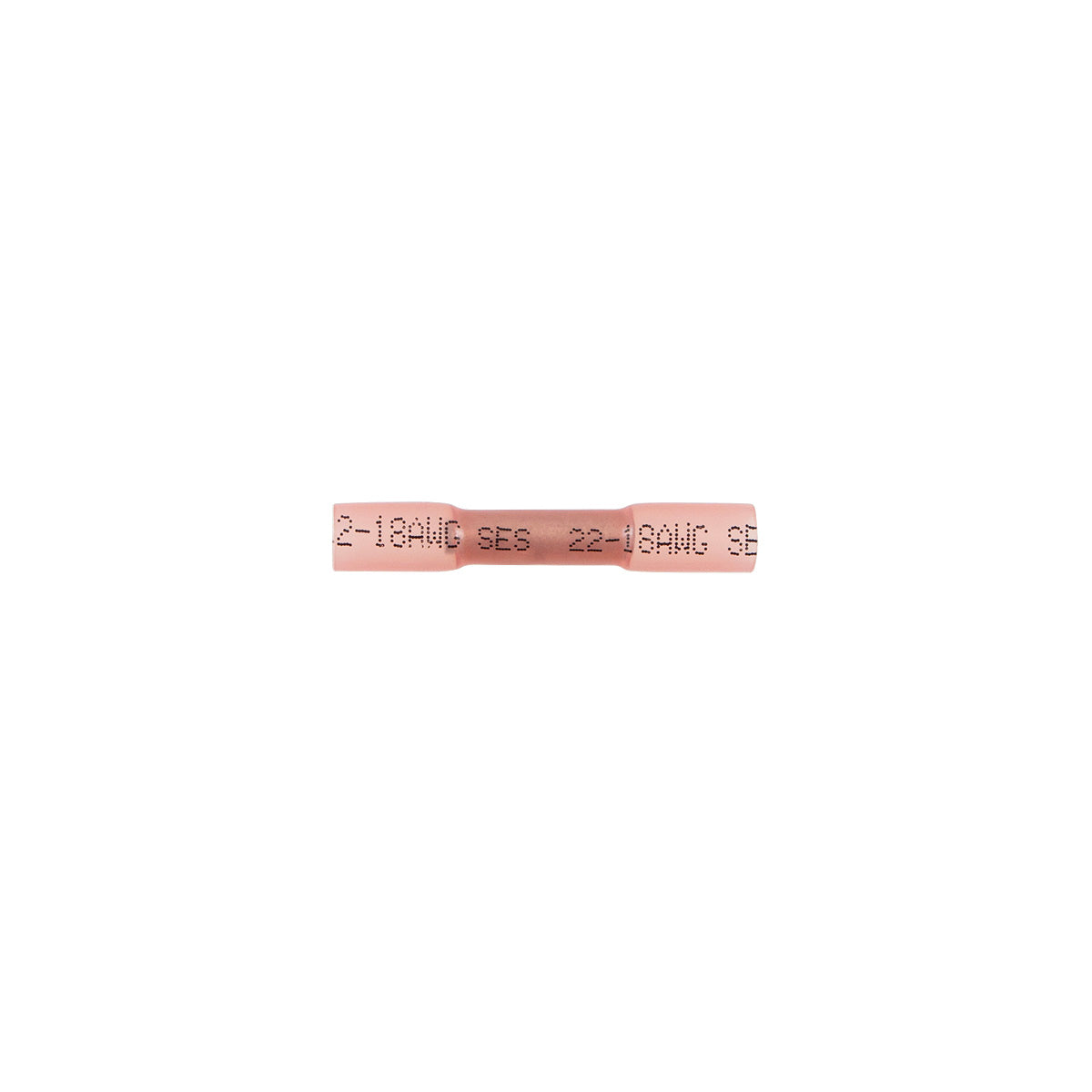 22-18 AWG CS Heat Shrink Butt Connector - Red (5-Pack)