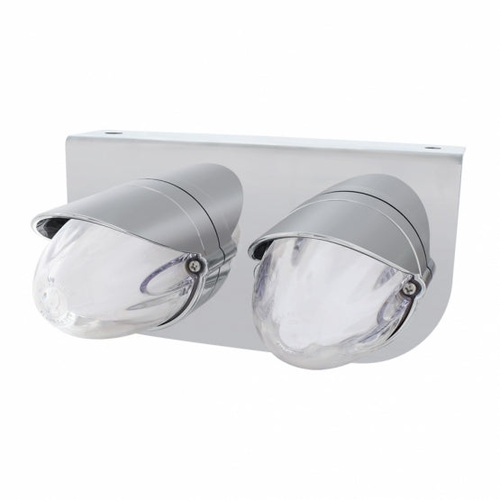 SS Bracket With Two 9 LED Dual Function GloLight Watermelon Grakon 1000 Lights & Visors -Clear Lens