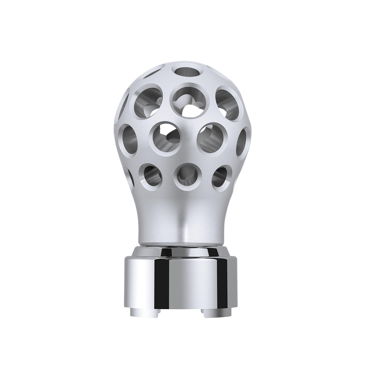 Thread-On Annodized Phoenix Style Ball Gearshift Knob With LED 9/10 Speed Adapter-Amber LED