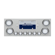 SS Rear Center Panel With Four 23 LED 4" Lights & Six 9 LED 2" Mirage Lights & Bezels - Red LED/Clear Lens