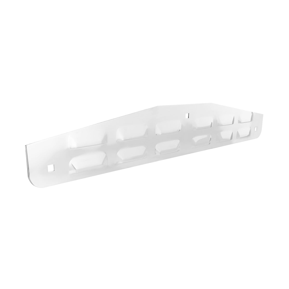 4" X 24" Chrome Louvered Bottom Mud Flap Plate - Bolt Thru