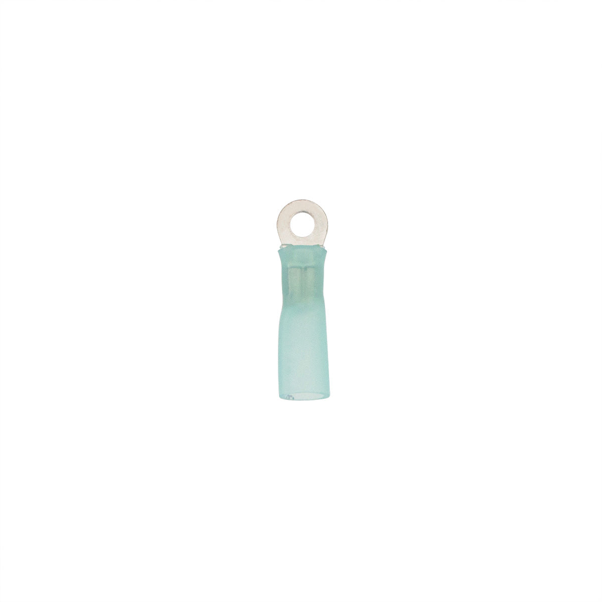 16-14 AWG #6 Stud Heat Shrink Ring Terminal - Blue (5-Pack)