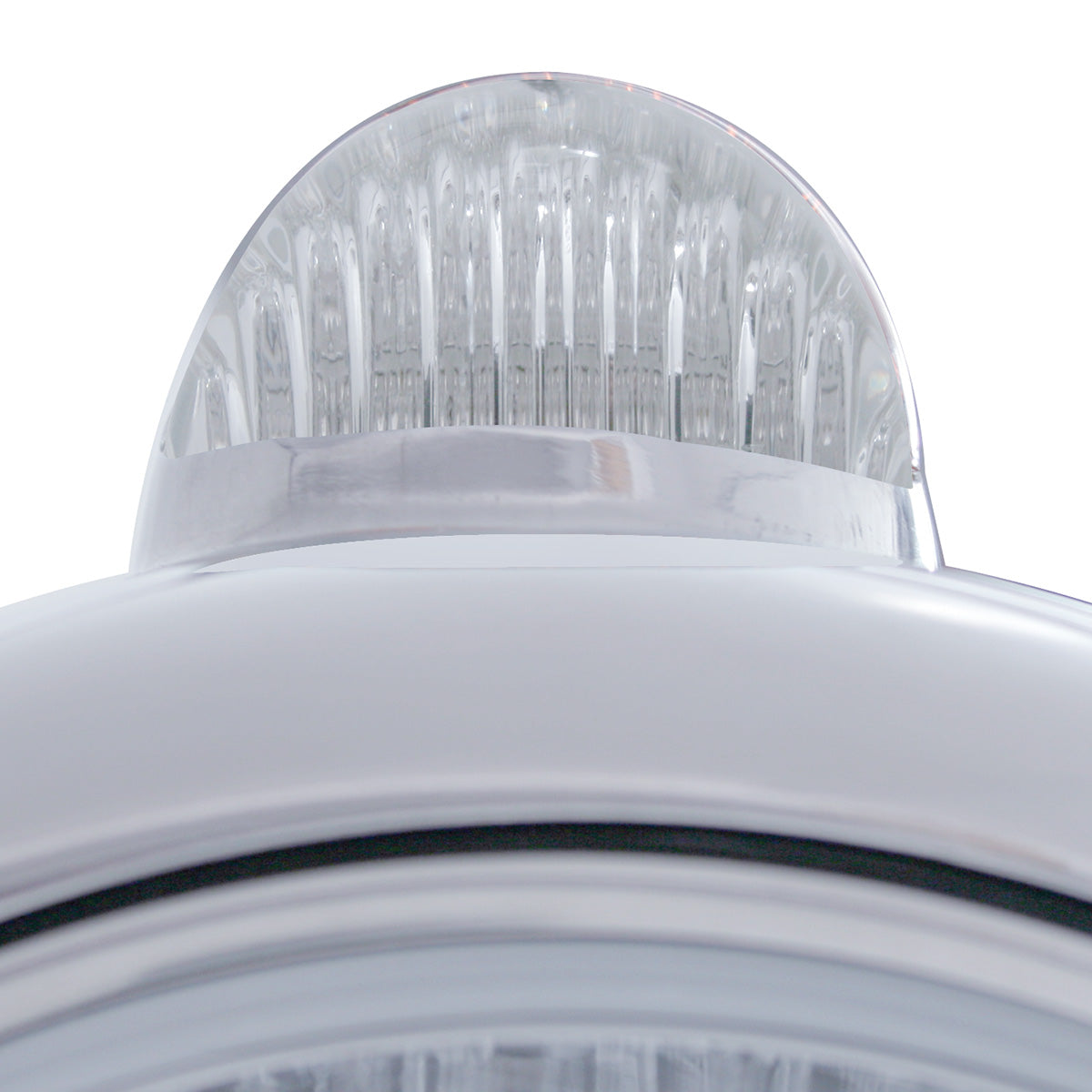 Stainless Steel Guide 682-C Headlight 6014 & Dual Mode LED Signal - Clear Lens
