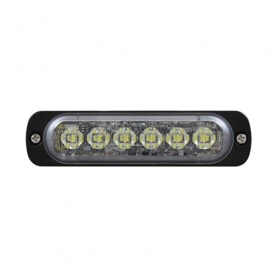 6 High Power LED Super Thin Directional Warning Light - Amber LED (Bulk)