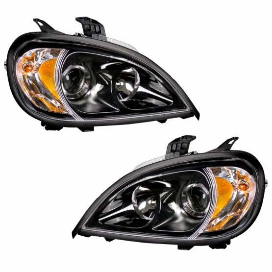Blackout Projection Headlight Set For 2001-2020 Freightliner Columbia (Pair)