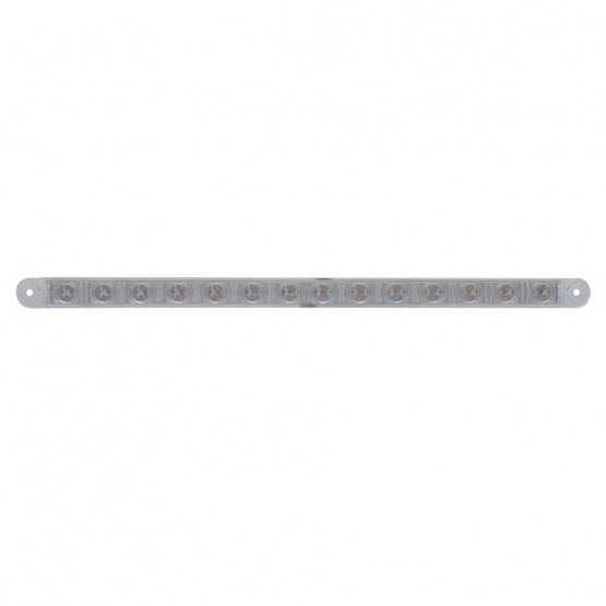 14 LED 12" Sequential Light Bar Only - Red LED/Clear Lens (Bulk)