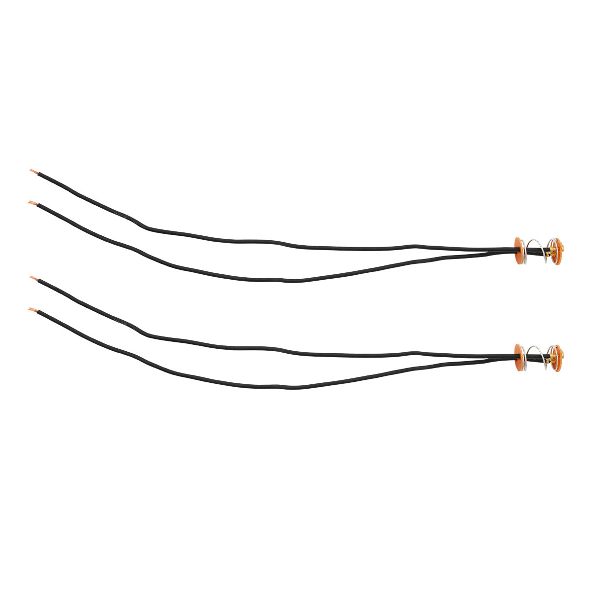 2-Wire Universal Double Contact Light Socket Base w/ Fiber Washers & Tension Spring, 2 Pcs.