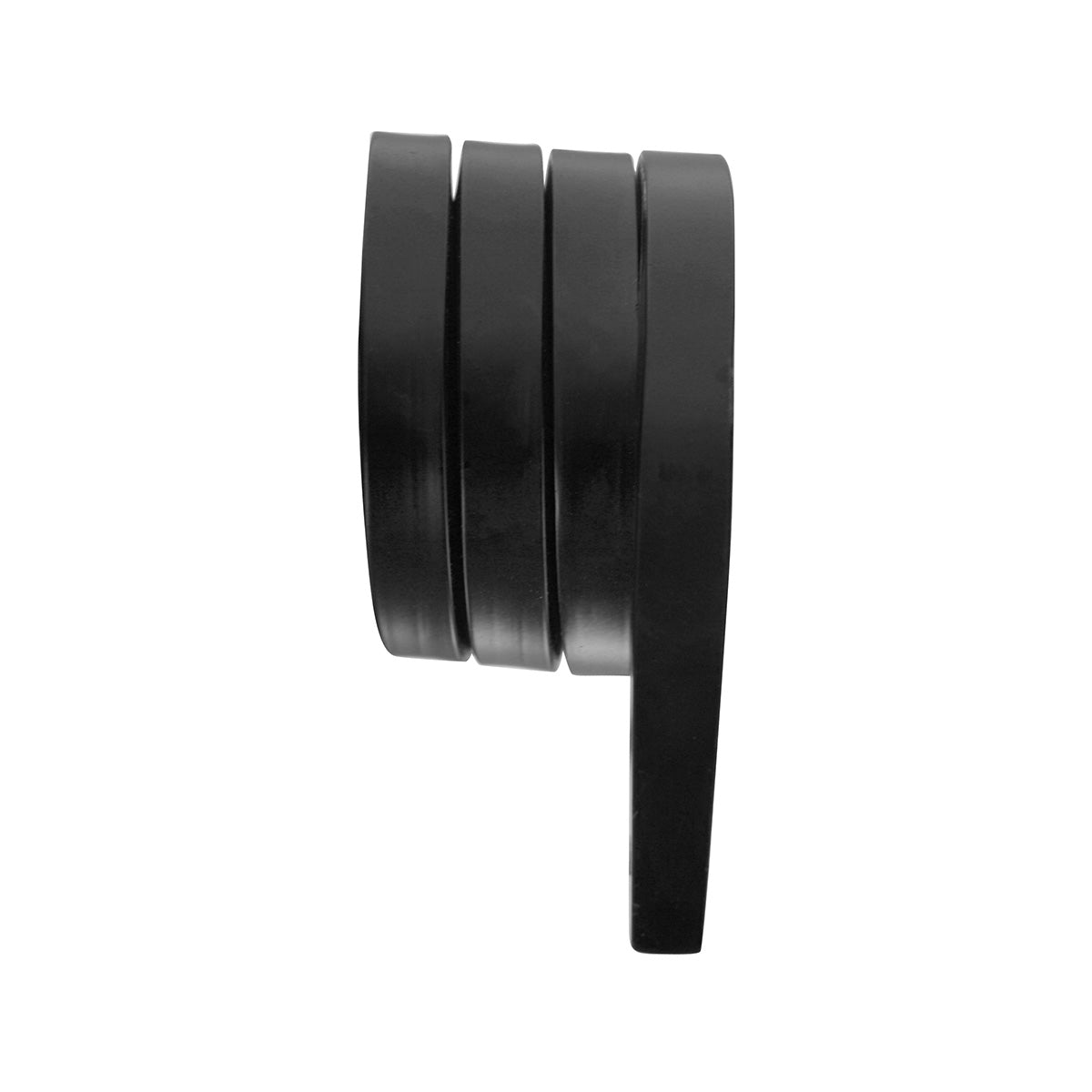 Black Straight Mud Flap Hangers - 3 Coils (Pair)