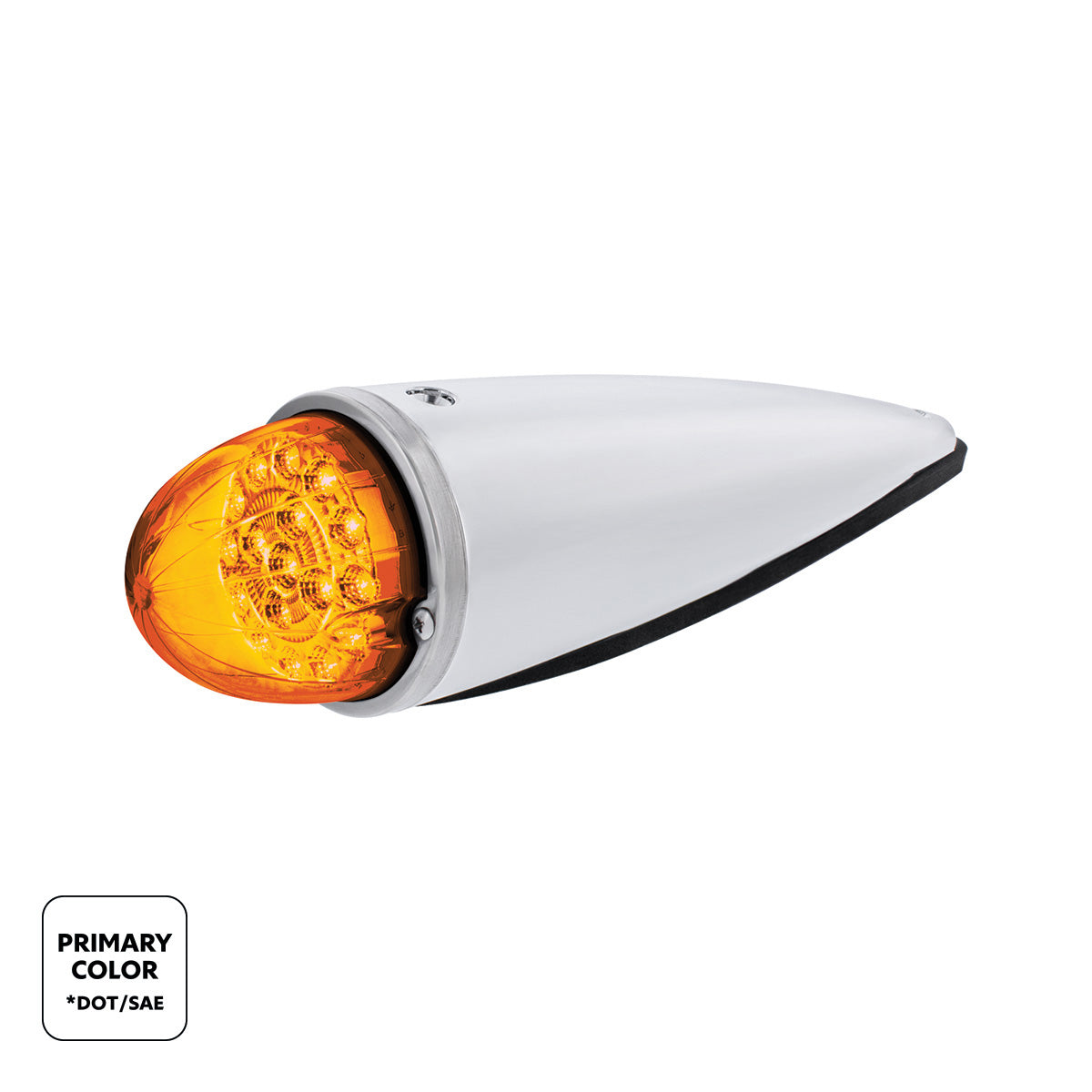 Double Fury 17 LED Dual Function Watermelon Torpedo Cab Light-Amber & Blue LED/Clear Lens