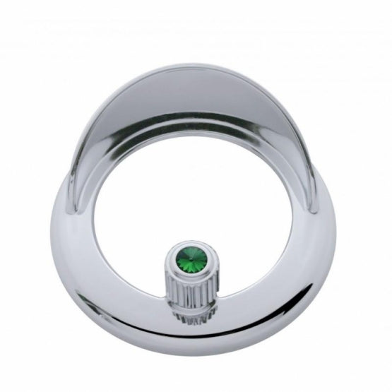 Clock Bezel With Visor For Freightliner Century/Coronado/Columbia - Green Crystal