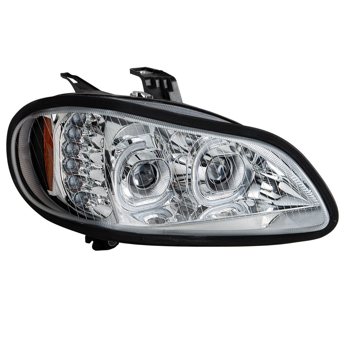 Chrome LED Projection Headlight Assembly For 2003-2024 Freightliner M2- Passenger