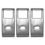 Chrome Rocker Switch Cover For Peterbilt 579 (2013-2019) & 567 (2014-2018)- 2 Openings (Card of 3)