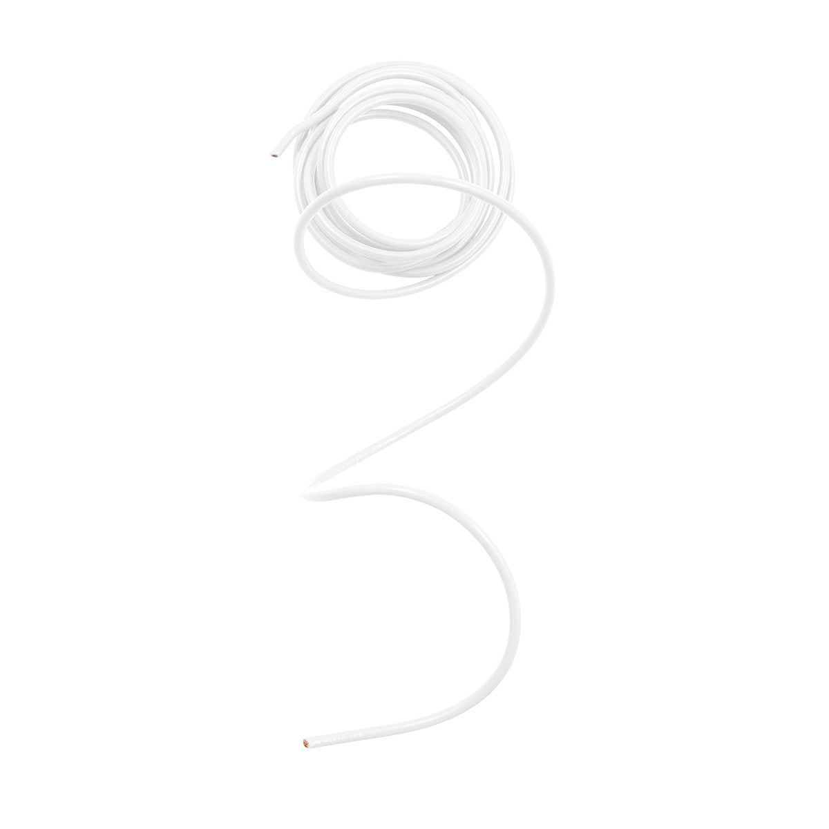 Primary Wire - Rated 80°C 10 AWG, White 8 Ft.