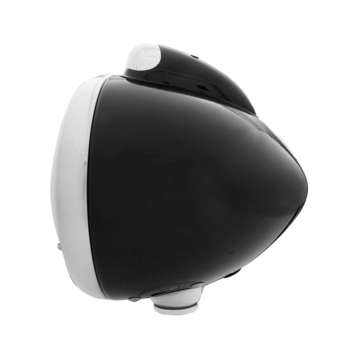 Black Guide 682-C Style Headlight H6024 & LED Turn Signal - Clear Lens