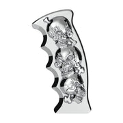 Thread-On Skulls Pistol Grip Gearshift Knob - Chrome