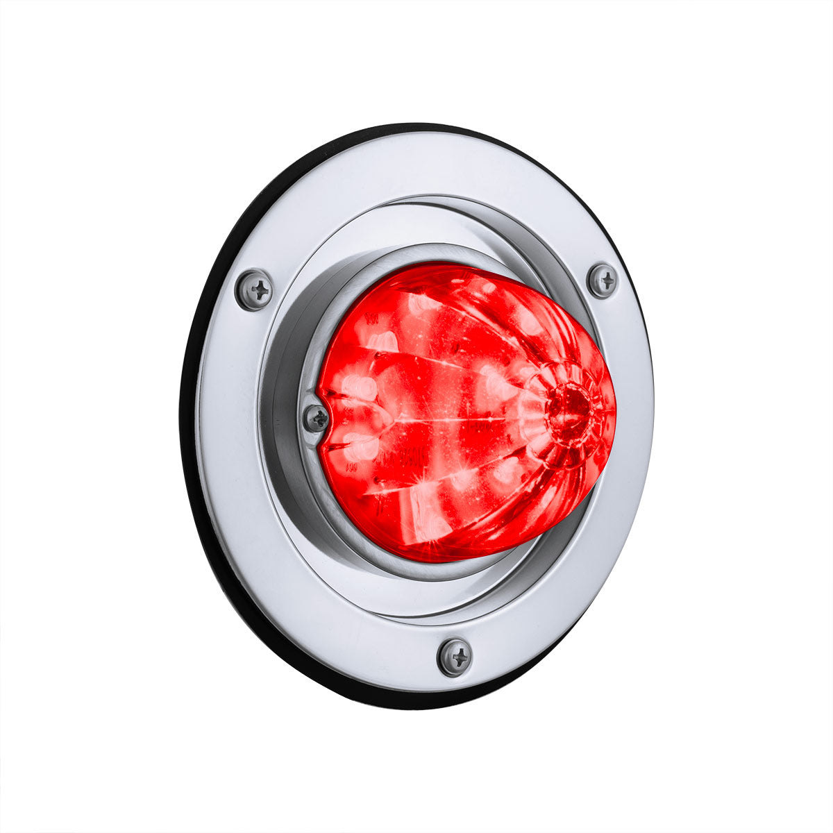 17 LED Dual Function Watermelon Light Sleeper Bunk Kit With 304 Stainless Steel Bezel-Red LED/Clear Lens