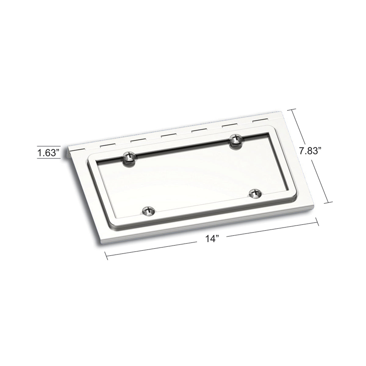 Stainless Single License Plate / Swing Plate For Peterbilt & Kenworth Models