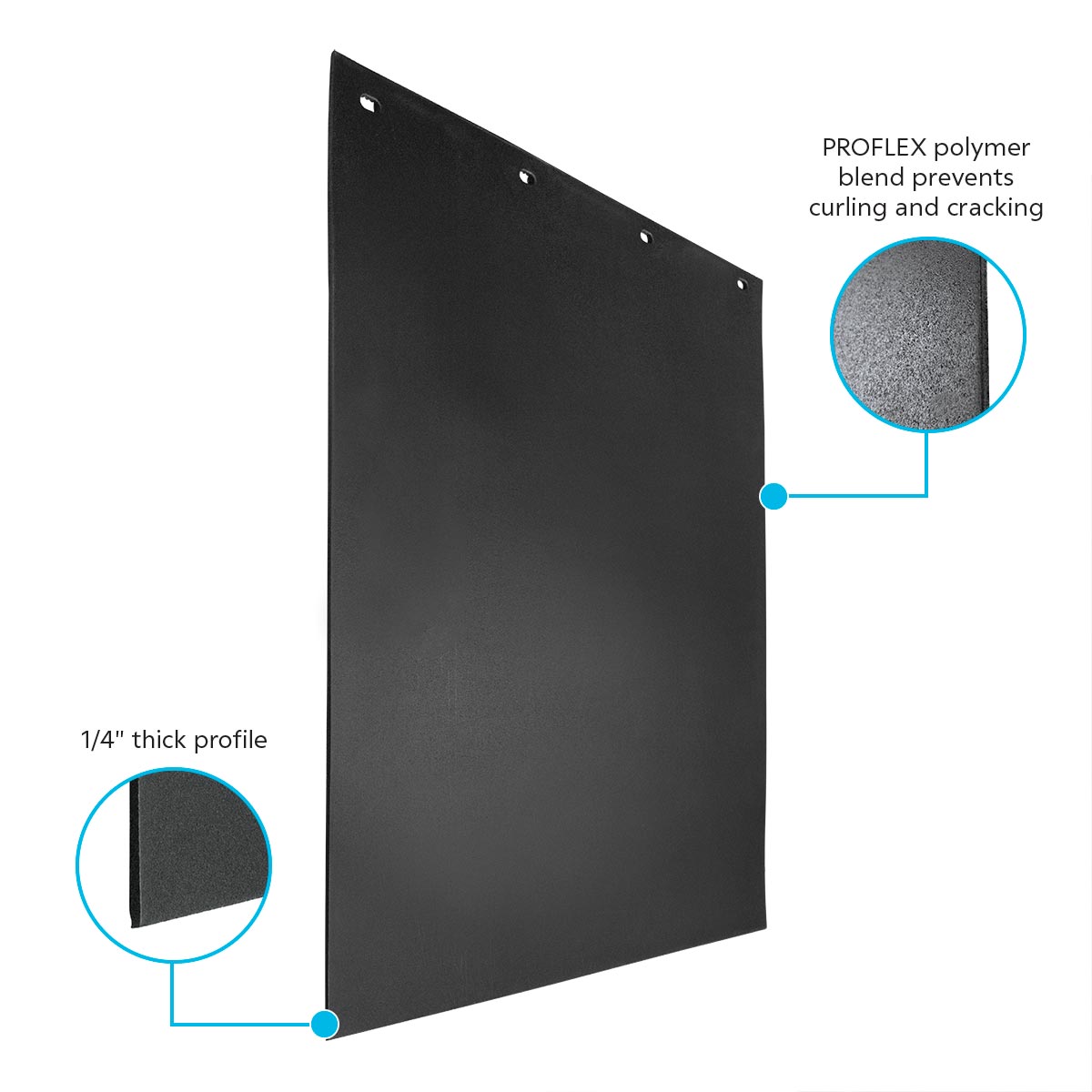 24" X 30" Black PROFLEX Mud Flap