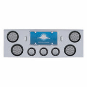 CR Rear Center Panel With 4X 12 LED 4" Reflector Lights & 3X 13 LED 2.5" Lights -Red LED/Clear Lens