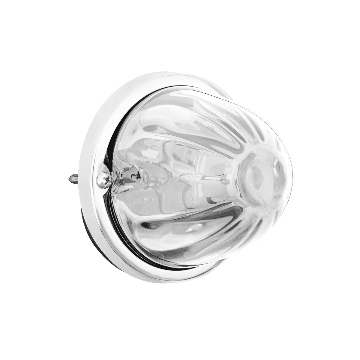 UltraBurst Glass Watermelon Flush Mount Kit With 18 LED Bulb-Blue LED/Clear Lens