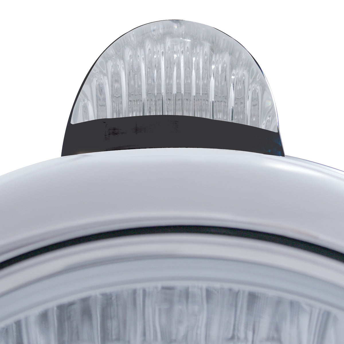 Black Guide 682-C Headlight H4 With 10 Amber LED & Dual Mode LED Signal - Clear Lens