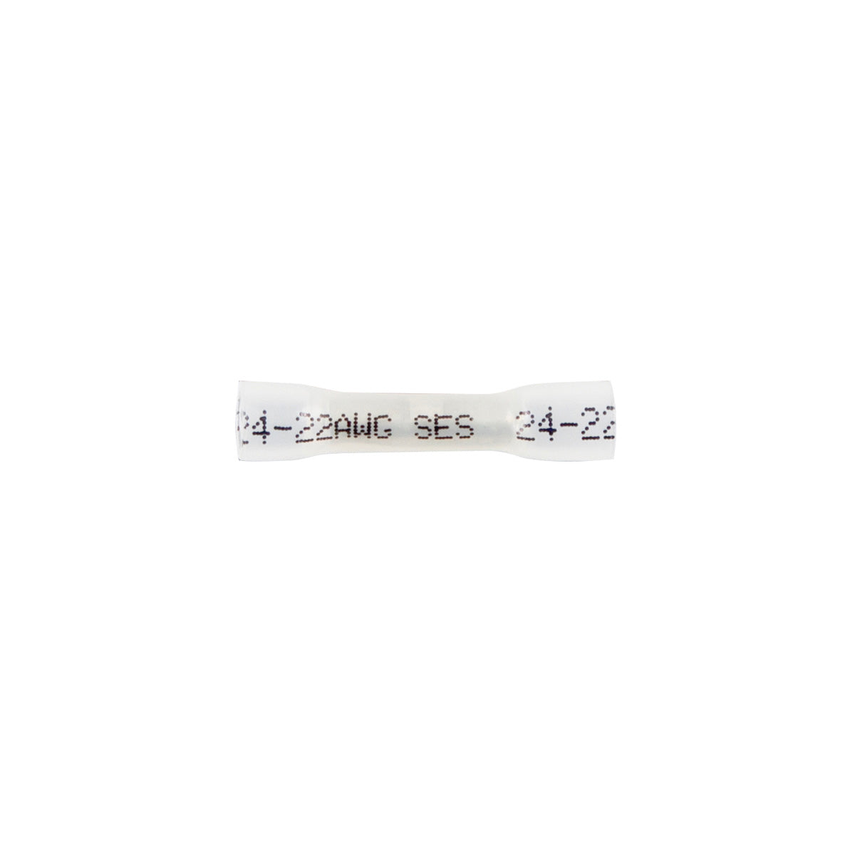 24-22 AWG CS Heat Shrink Butt Connector - Clear (5-Pack)