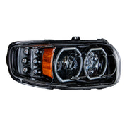 High Power 10 LED Blackout Headlight With 6 LED Turn & 100 LED Halo For 2008-2024 Peterbilt 389- Passenger