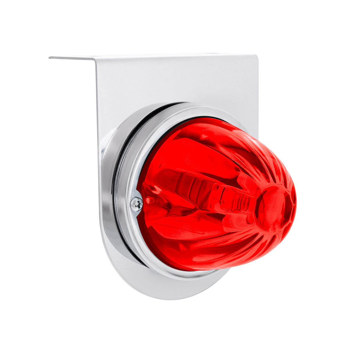 UltraBurst Glass Watermelon Light With Stainless Steel Light Bracket Kit-Red LED/Red Lens