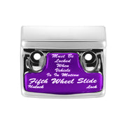 Chrome Plastic Fifth Wheel Switch Guard With Glossy Sticker For 1990-2010 Freightliner Classic- Purple Sticker