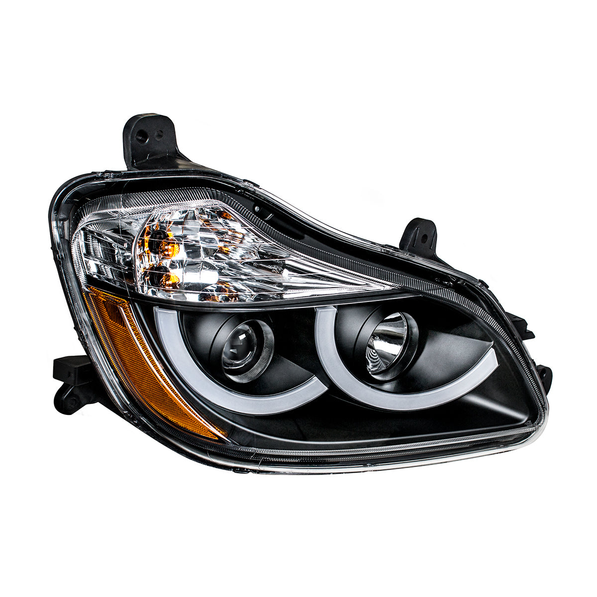 Black Projection Headlight With LED Position Light For 2013-2021 Kenworth T680 - Passenger
