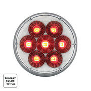 14 LED 4" Round Double Fury Light (Stop, Turn & Tail) - Red & Blue LED/Clear Lens