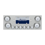 SS Rear Center Panel With 4X 10 LED 4" Lights & 6X 9 LED 2" Lights -Red LED/Clear Lens