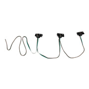 3 Prong Right Angle Plug Wiring Harness With 3 Plugs - 12" Lead (Bulk)