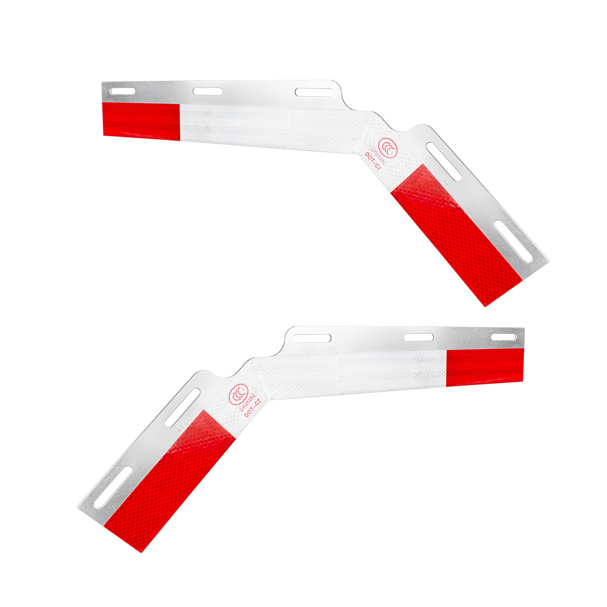 Aluminum 45 Degree Angled Conspicuity Reflector Top Flap Plate (Pair)