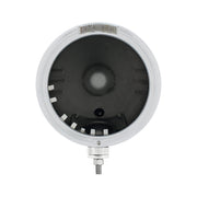 Stainless Steel Classic Stripe Headlight No Bulb With LED Signal - Clear Lens