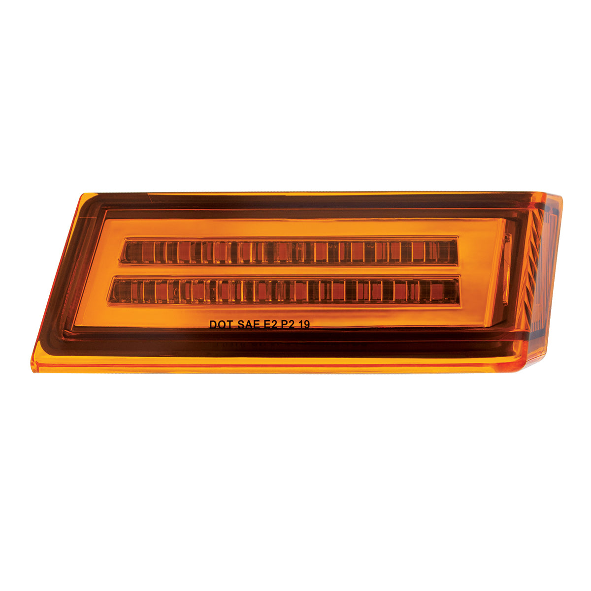 35 LED Sequential Turn Signal Light For 2018-2025 Freightliner Cascadia - Passenger - Amber LED/Amber Lens