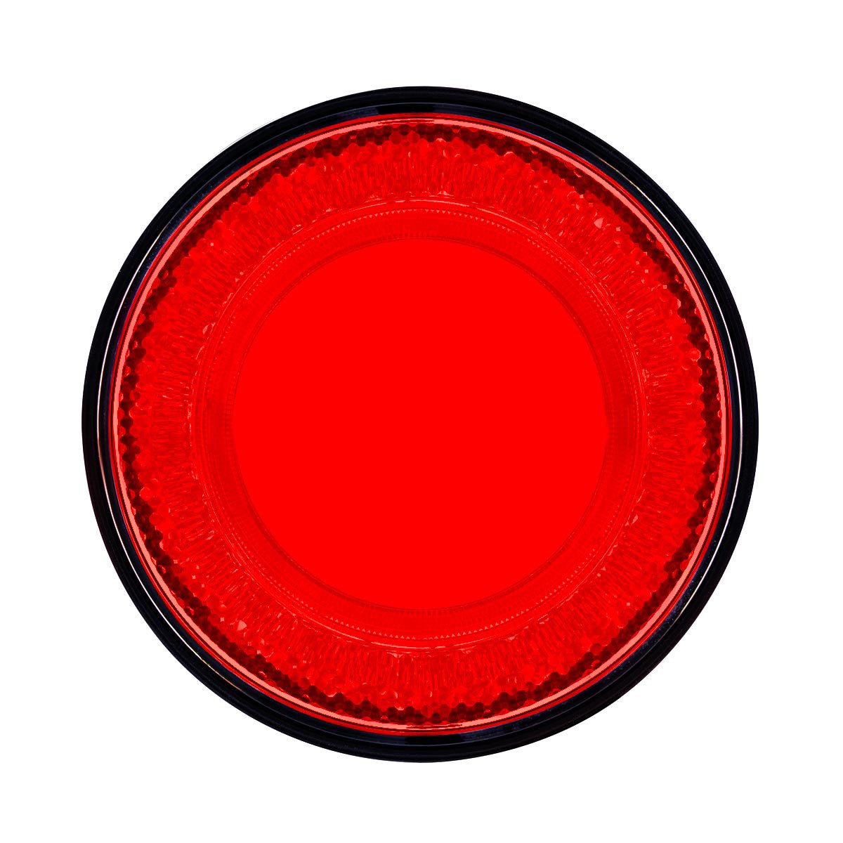 24 LED 4" Round Mirage Light (Stop, Turn & Tail) - Red LED/Red Lens