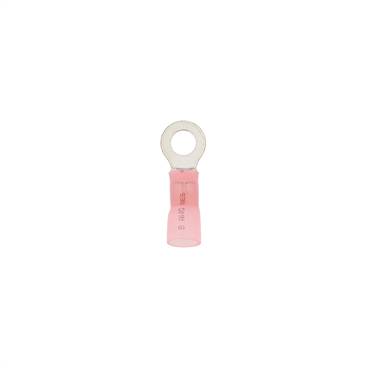 8 AWG 5/16" Stud CS Heat Shrink Ring Terminal - Pink (4-Pack)
