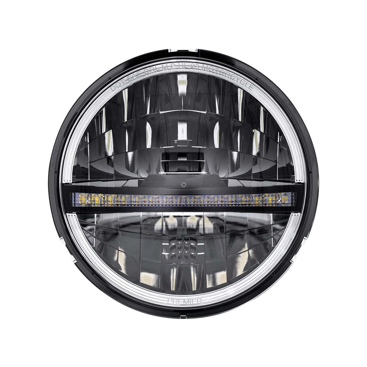 ULTRALIT - 20 High Power LED 5-3/4" Motorcycle Headlight With LED DRL/Position Light - Black