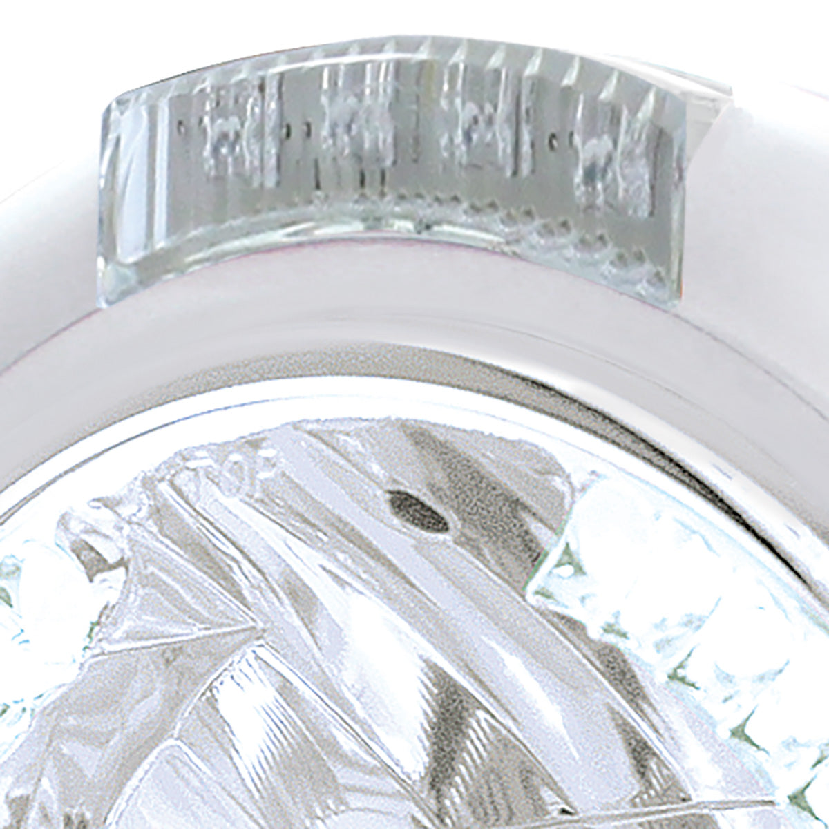 Chrome Classic Headlight H4 With 34 White LED & Signal - Clear Lens