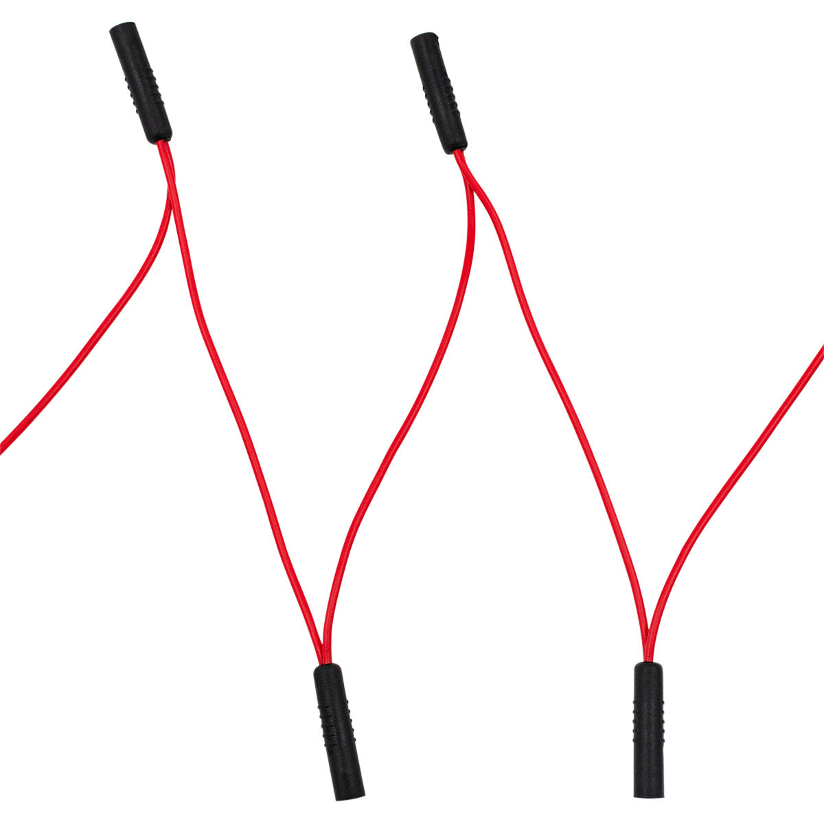 0.180" Female Plug Red Wire Harness With 50 Plugs-6" Lead (Bulk)