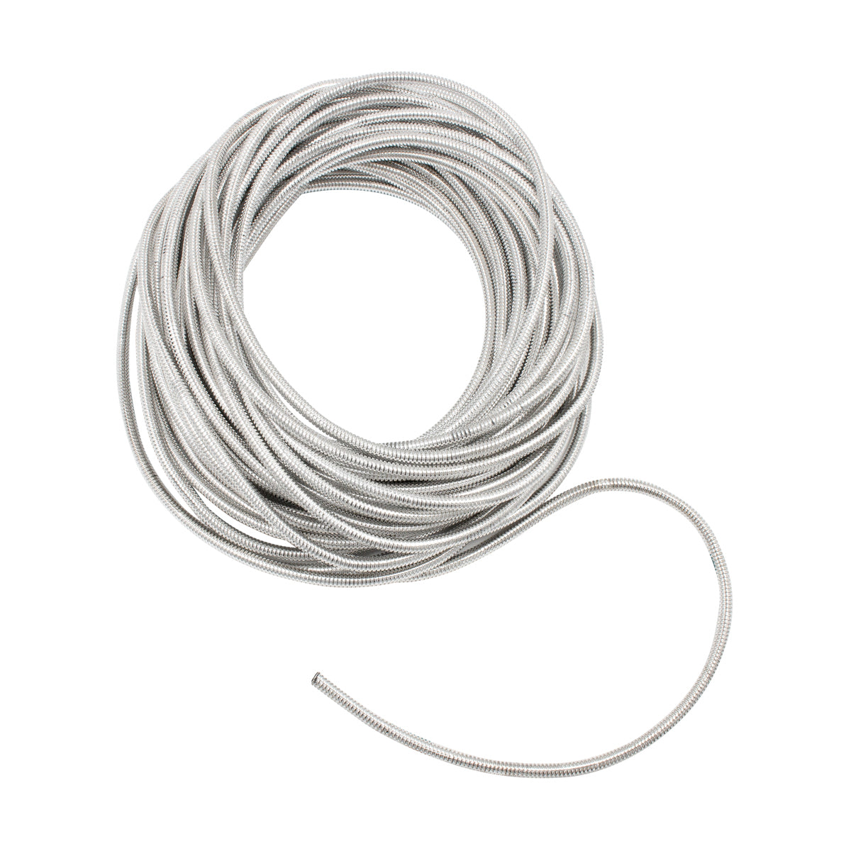 100' Chrome Wire Loom Roll - 1/4" Diameter