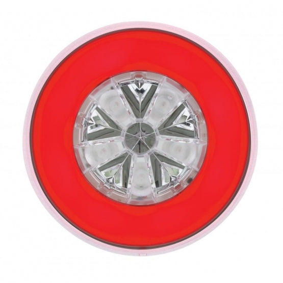 18 LED 4" Round GloLight (Stop, Turn & Tail) - Red LED/Red Lens (Bulk)
