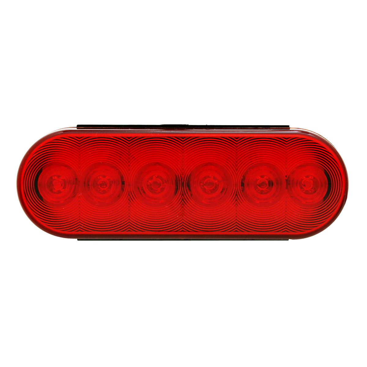 6 LED Oval Light (Stop, Turn & Tail) - Red LED/Red Lens (Bulk)