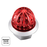 4 LED 1-1/8" Watermelon Double Fury Light With Clear Lens (Clearance/Marker) - Red & White LED